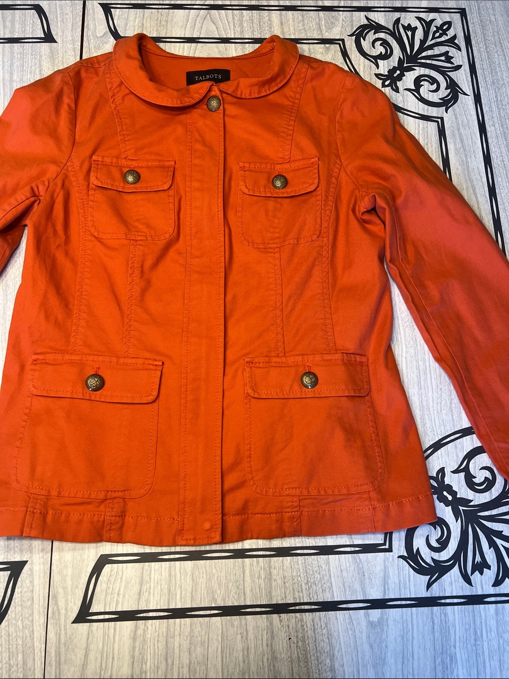 Talbots Peplum Utility Jacket with Button Pockets